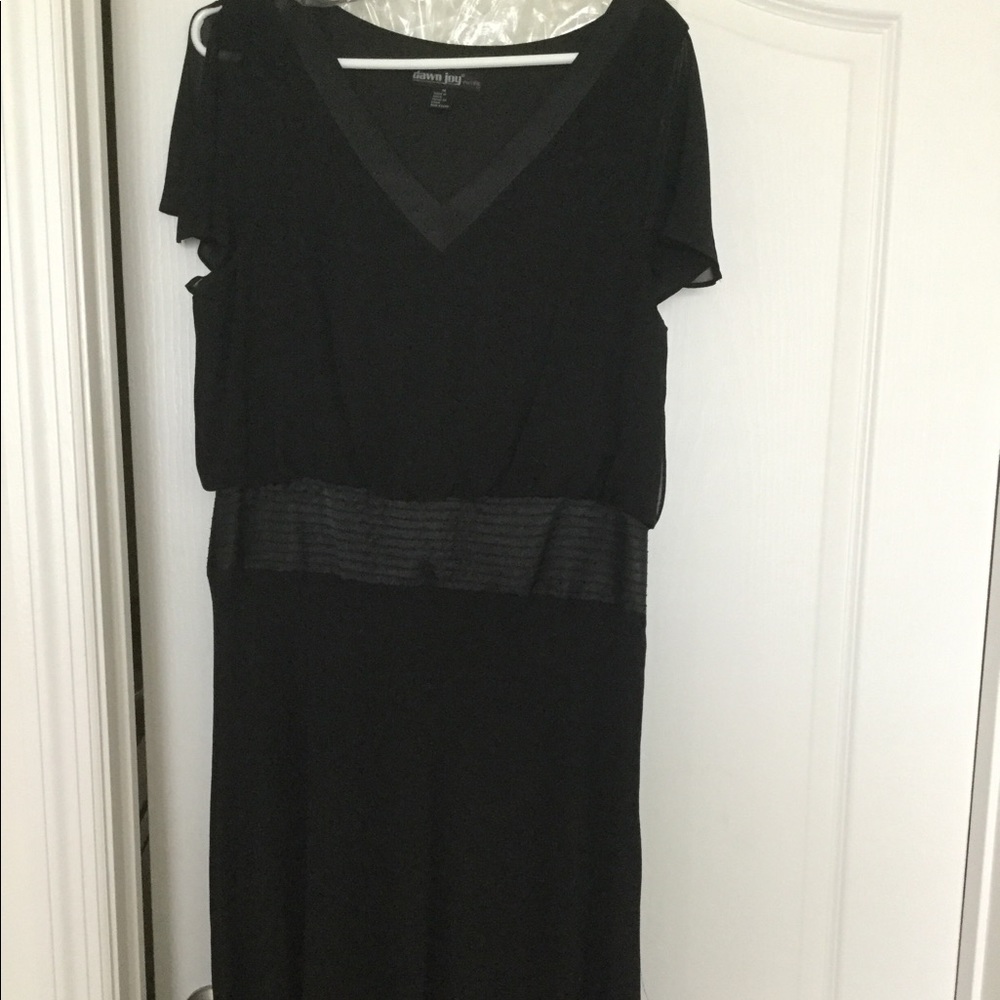 Mid length black dress